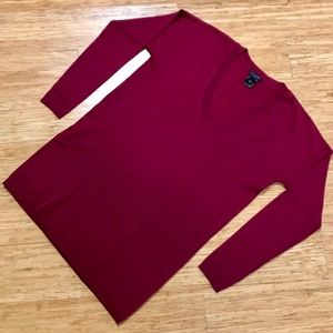 NWOT Ann Taylor Wool Tunic Sweater Dark Red XS